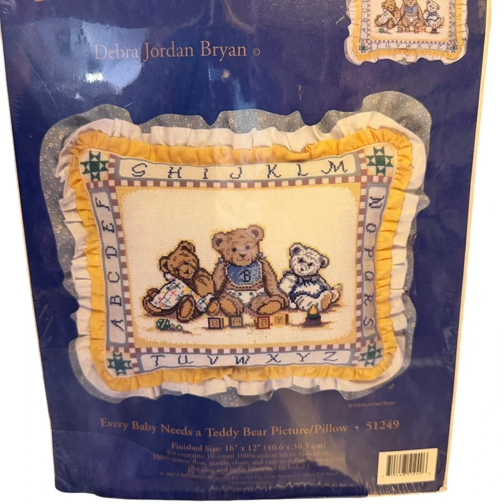 Candamar Designs Every Baby Needs a Teddy‎ Bear Cross Stitch Kit 2001 New